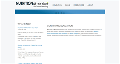 Desktop Screenshot of nutritiondimension.com