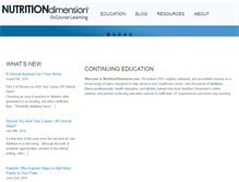 Tablet Screenshot of nutritiondimension.com